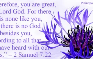 therefore you are great