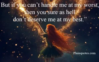 I’m selfish