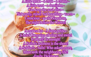 A little bread - a crust - a crumb poem