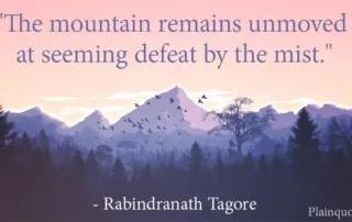 the mountain remains unmoved