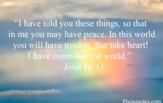 I have told you these things