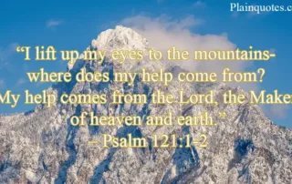I lift up my eyes