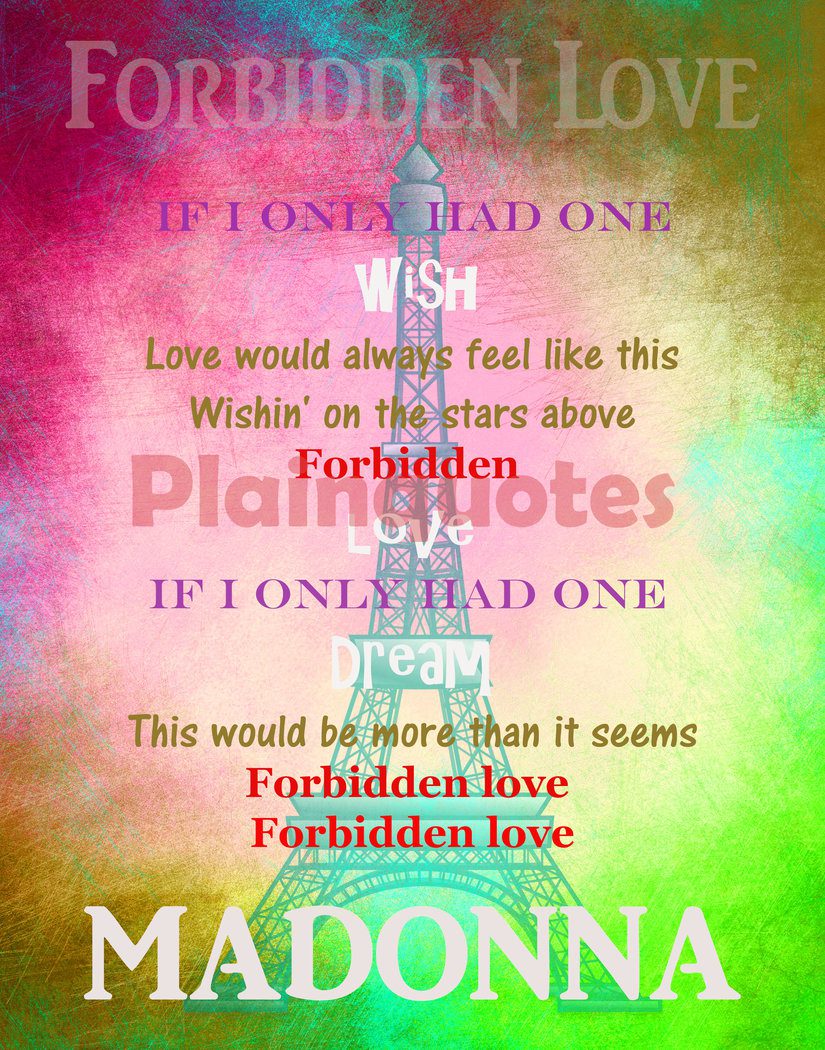 Forbidden Love Madonna image