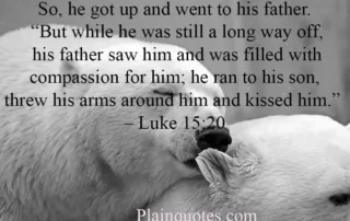 so he got up and went to his father