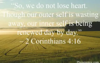 so we do not lose heart