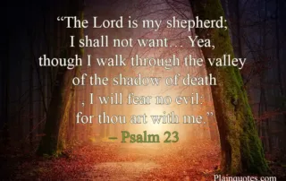 the Lord is my Shepherd