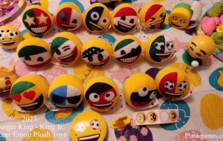 2023 Burger King Soccer Emoji Plush Toys
